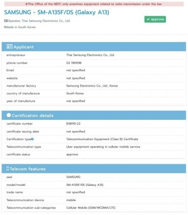 Samsung Galaxy A13 4G