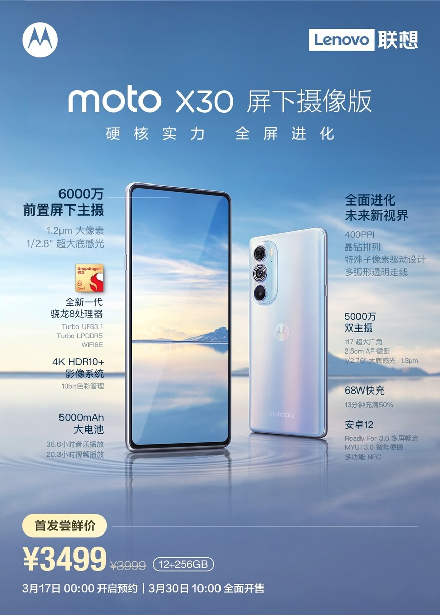 Motorola Edge X30 Under Screen Edition Sale