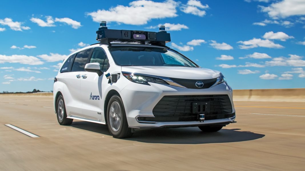 Aurora introduces Toyota Siennabased autonomous ridehailing test