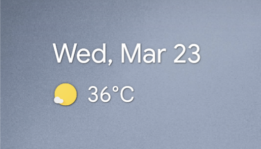 google at a glance widget