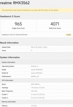 score mediatek dimension 9000