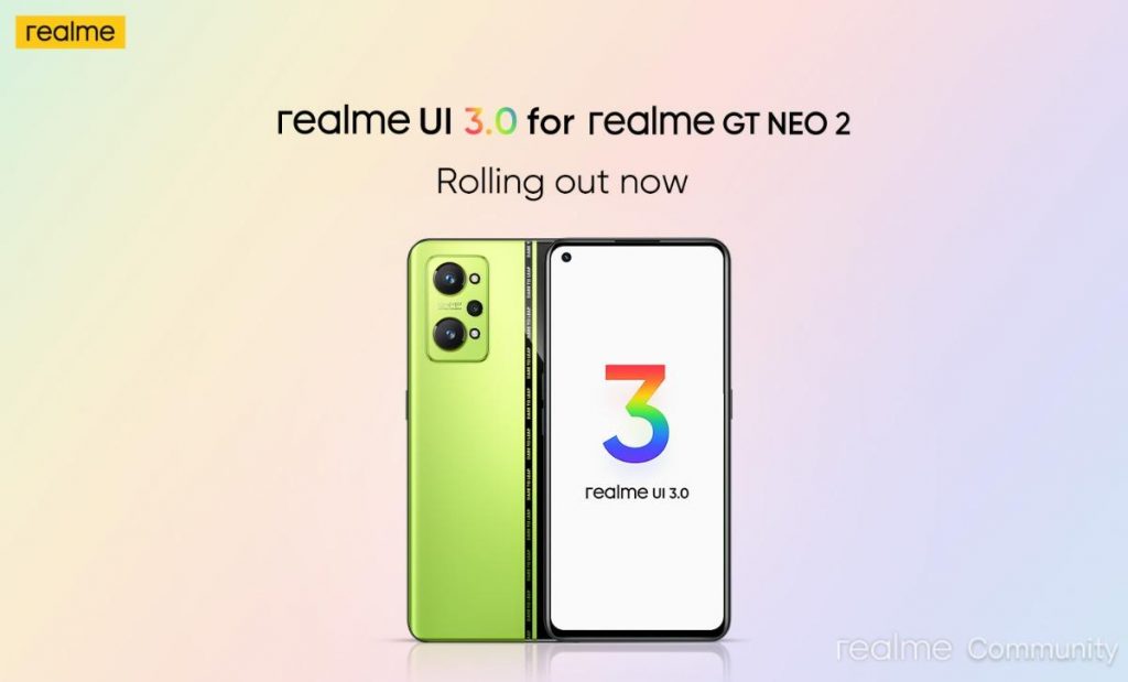 realme gt neo 2 realme ui 3.0 update india