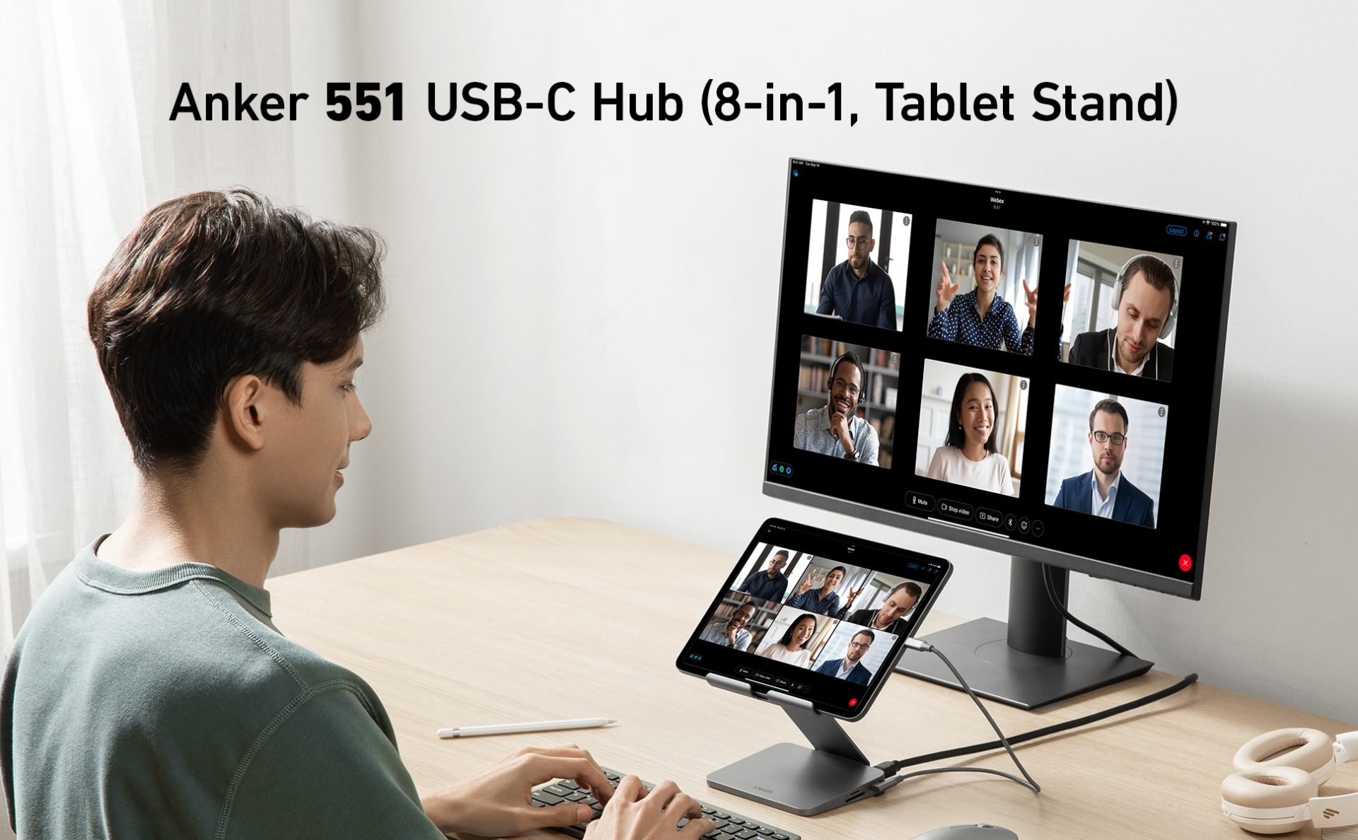 Anker’s latest 8in1 USBC Hub doubles as a tablet stand with pass