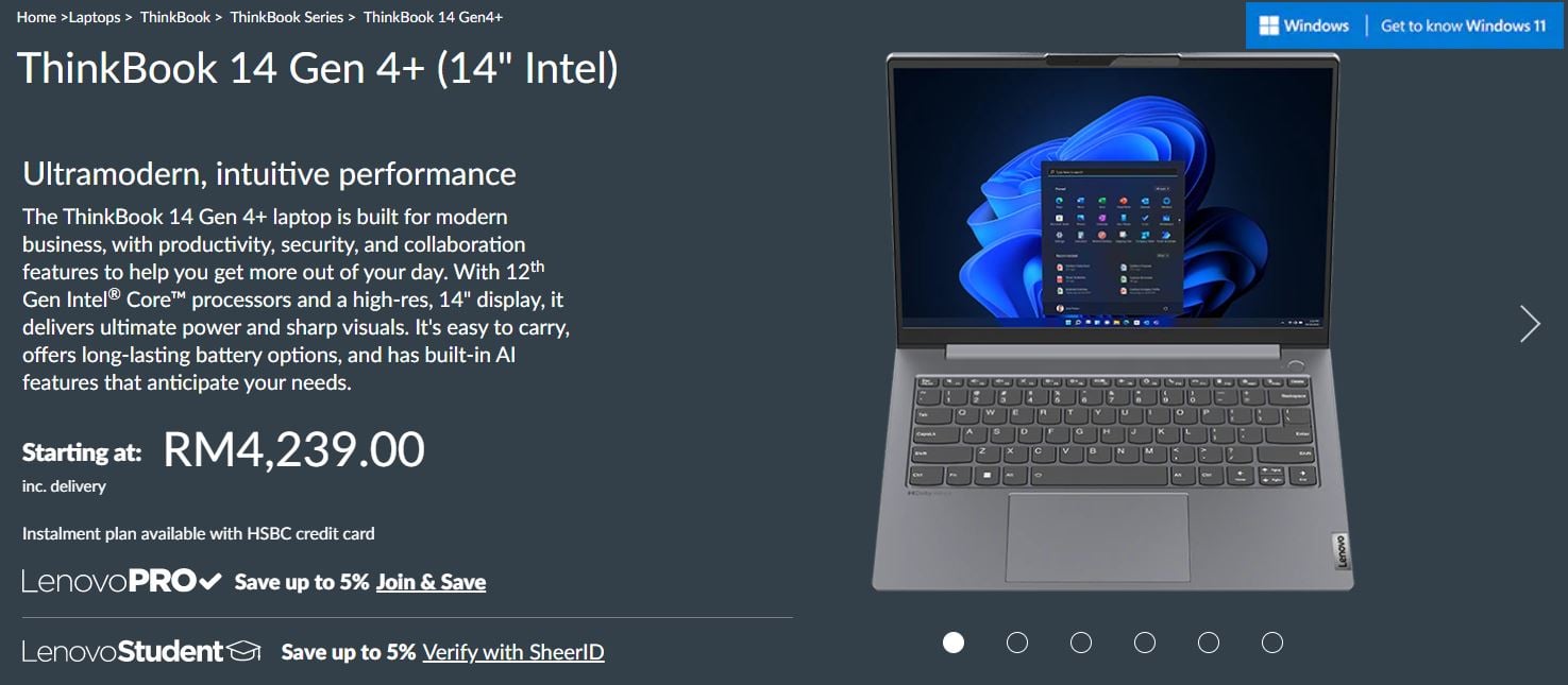 Lenovo-ThinkBook 14-Gen 4+ Intel