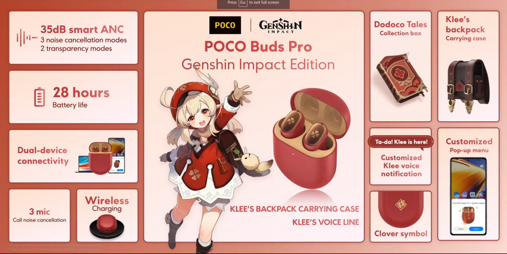 Poco Buds Pro Genshin Impact Edition