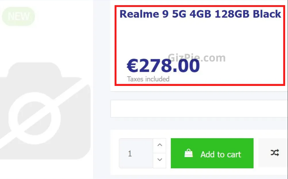 Realme 9 5G Europe price leak