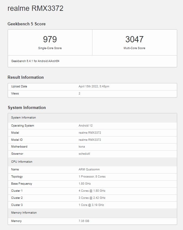 Realme GT Neo 3T