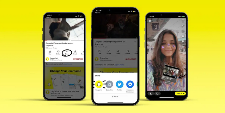 Користувачі Snapchat тепер можуть ділитися відео прямо з програми YouTube