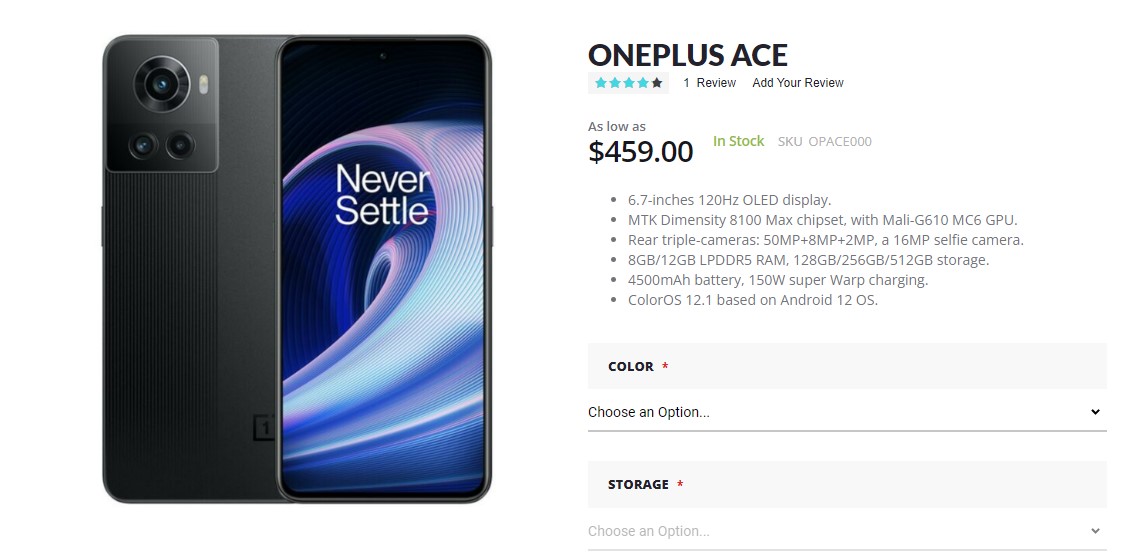 Oneplus Ace