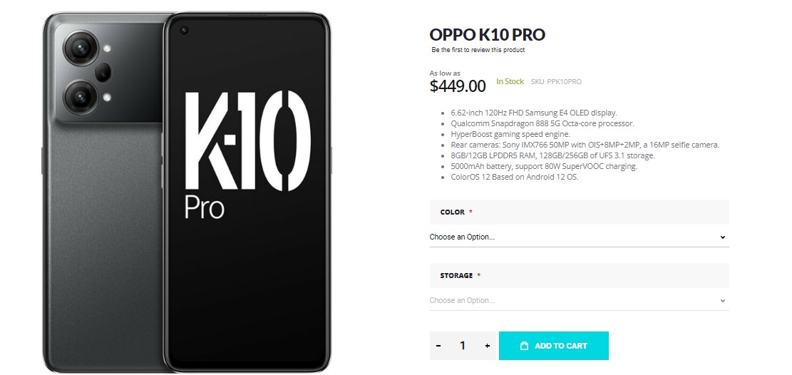 Oppo K10 Pro