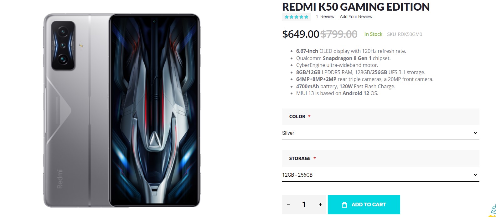 Redmi K50 Gaming Edition