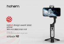 Hohem iSteady V2 is a Red Dot Award winning AI facial tracking gimble iSteady V2