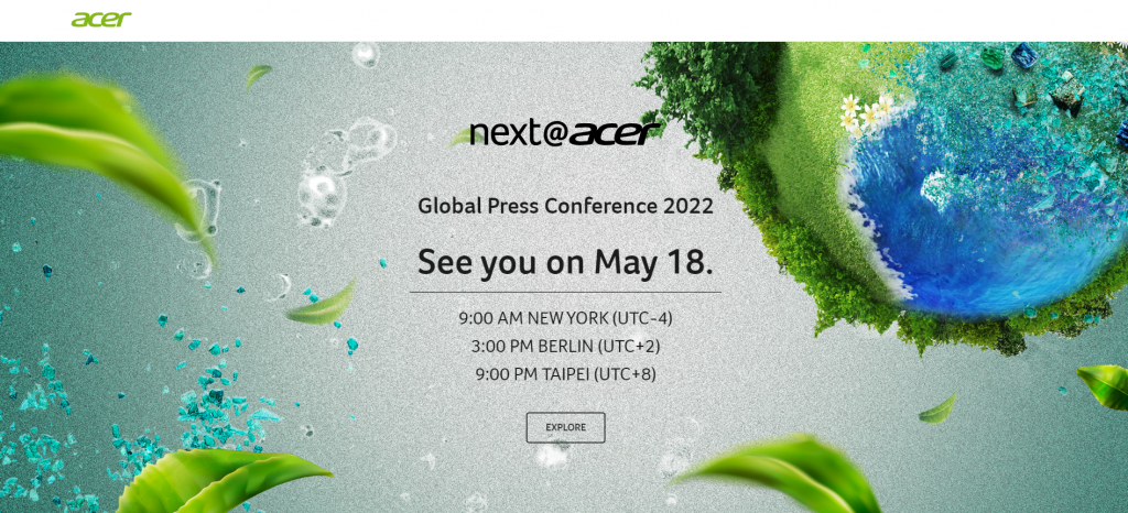 Acer is Holding its Spring Global Launch Event on May 18th - Gizmochina