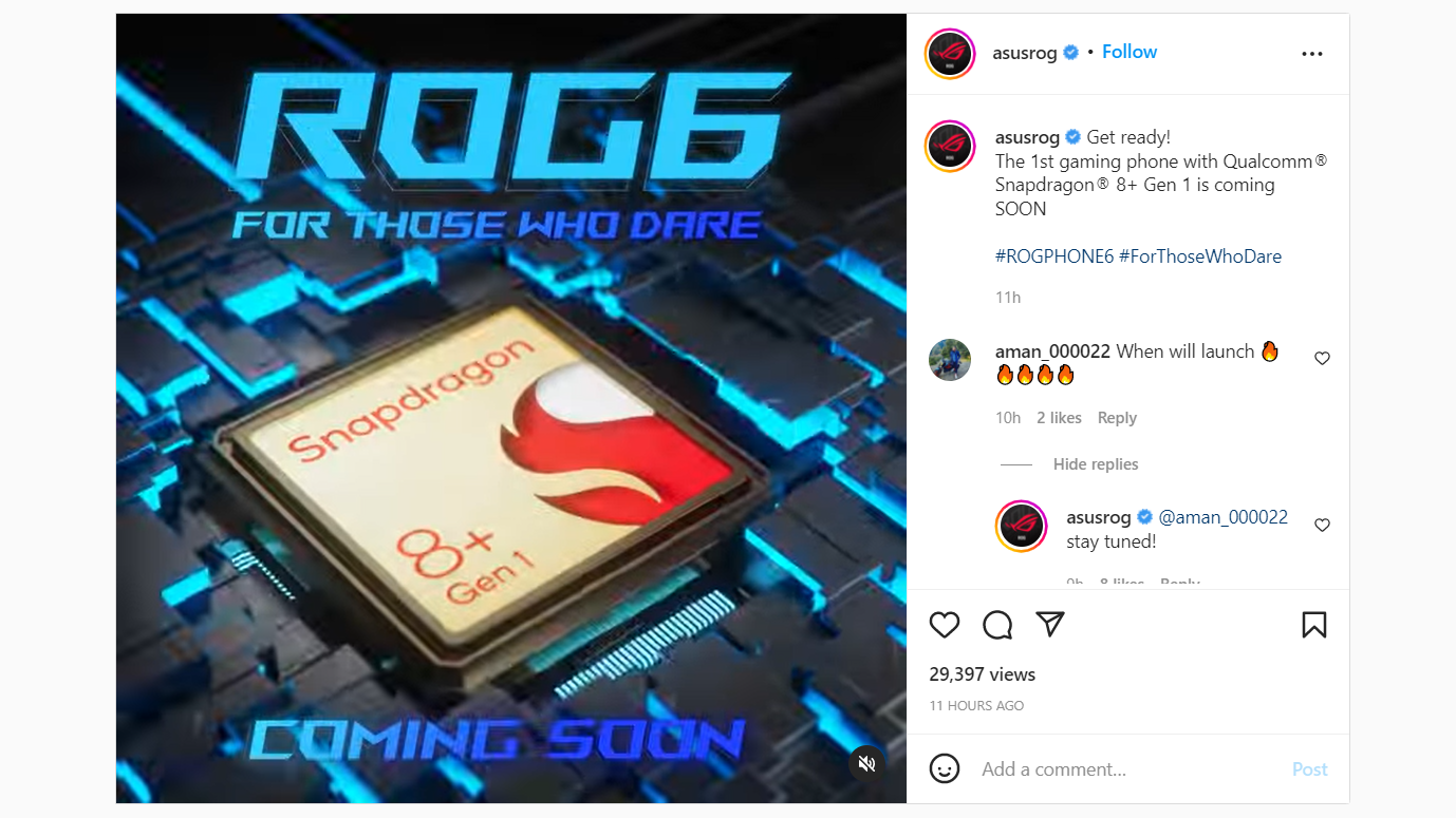 Asus ROG Phone 6 Chinese Launch Teaser