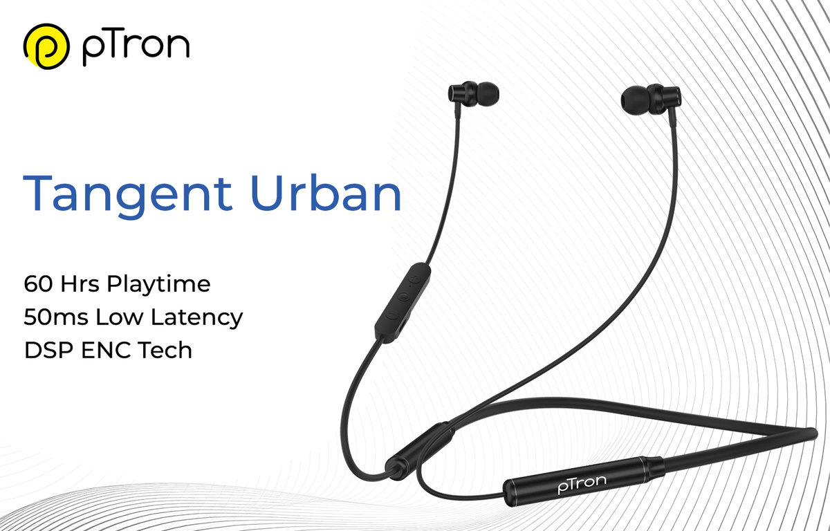 pTron Tangent Urban wireless neckband with 60hr playtime Launched in