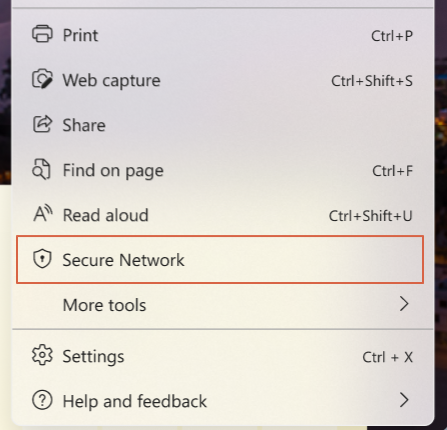 Microsoft Edge Secure Network VPN