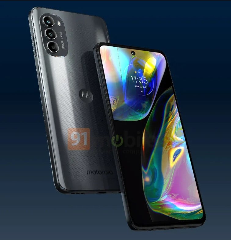 Moto G82 render by 91mobiles-