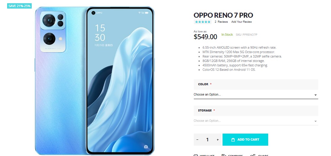 OPPO Reno 7 Pro