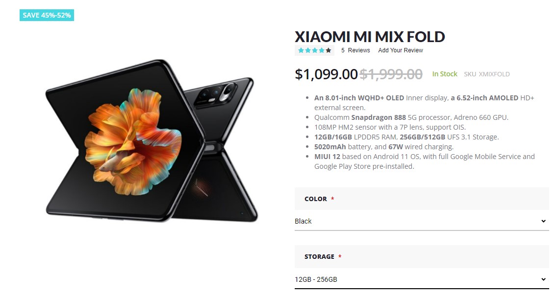 Xiaomi mi mix fold