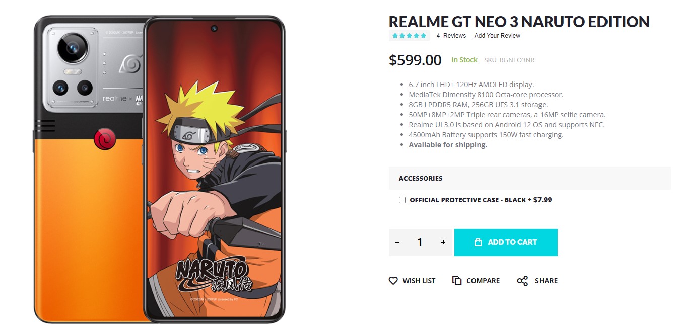 Realme GT Neo 3 Naruto Edition