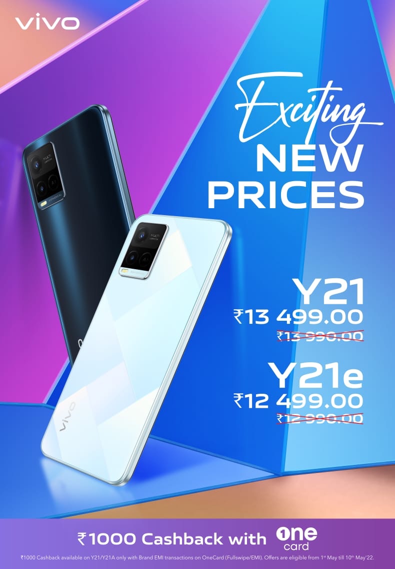 Vivo Y21, Vivo y21 price cut
