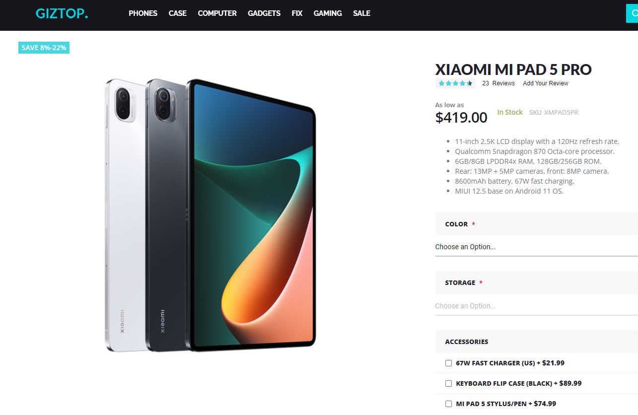 Xiaomi Pad 5 Pro Giztop