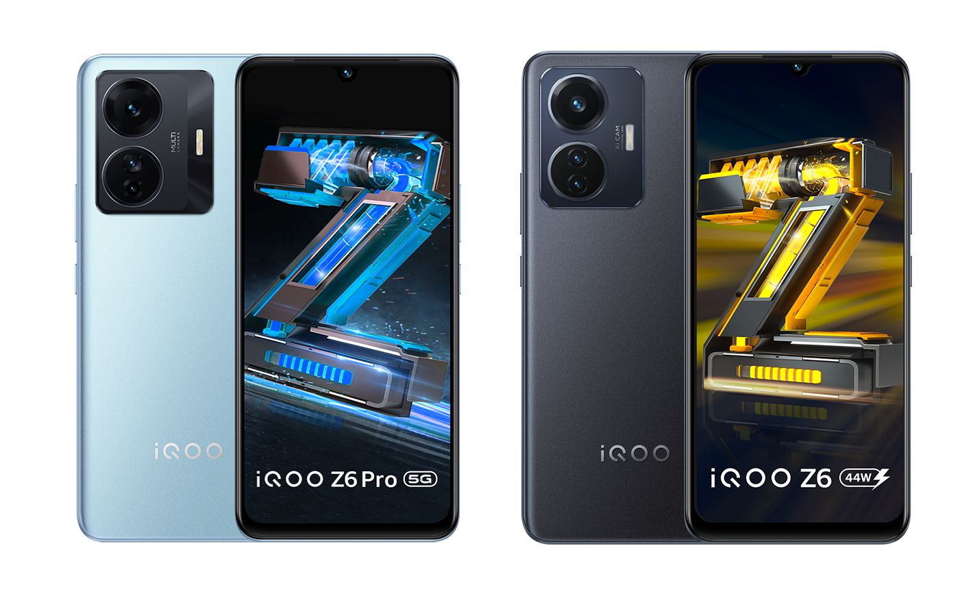 iQOO Z6 Pro 5G (left) and iQOO Z6 44W (right)