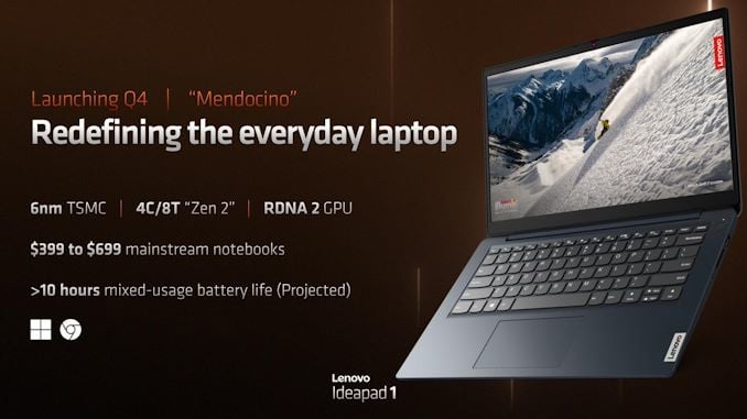 Portátil AMD Mendocino Lenovo IdeaPad 1