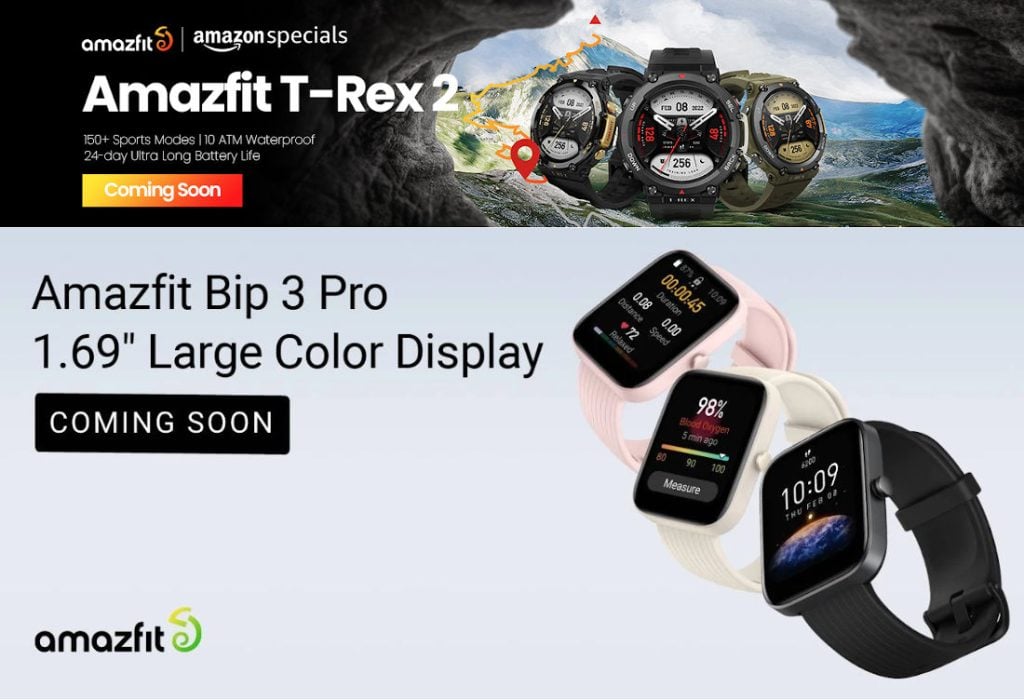 Amazfit T-Rex 2 & Bip 3 Pro teasers appear ahead of India launch -  Gizmochina