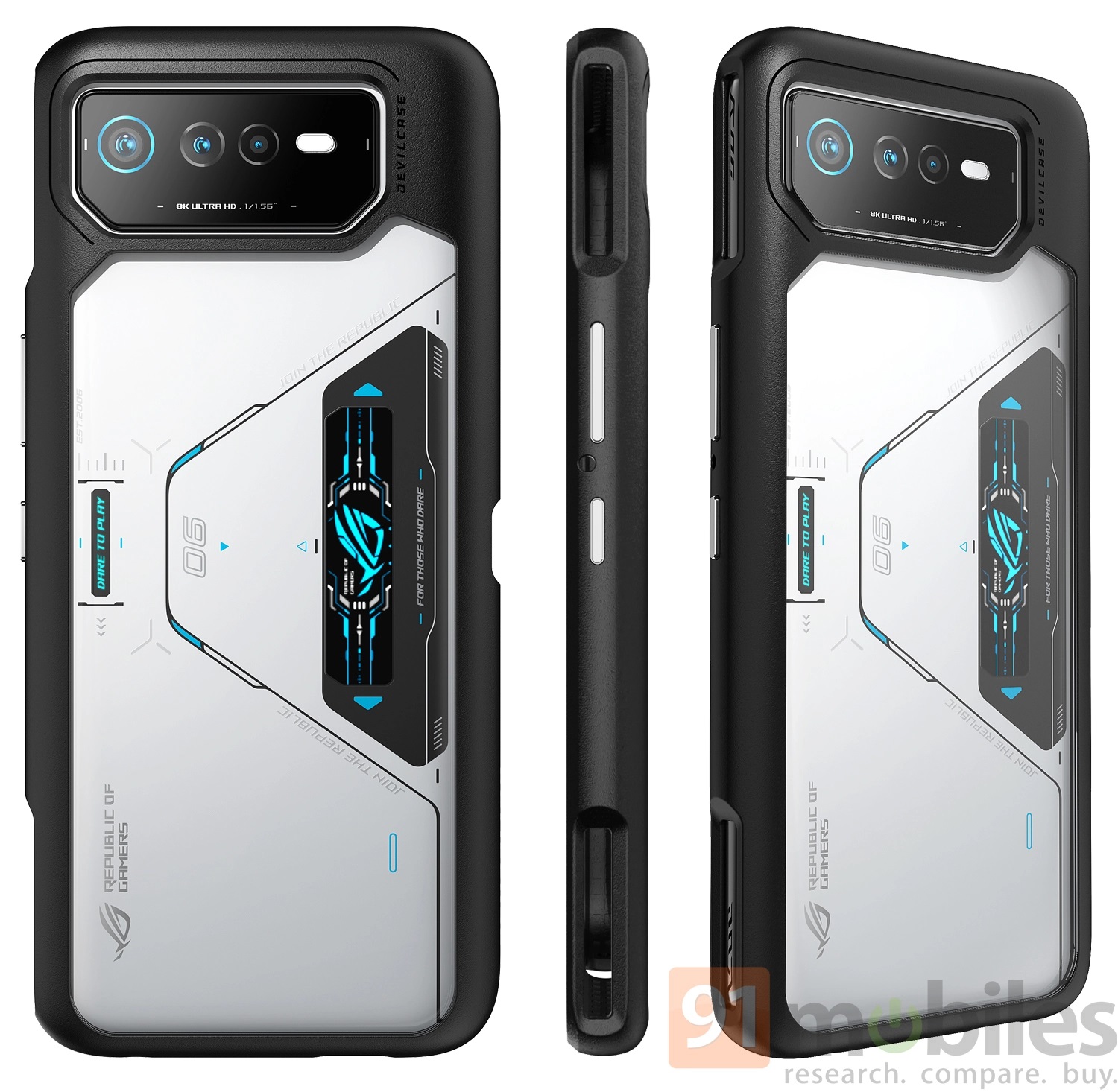 Hình ảnh render của ASUS ROG Phone 6 với thiết kế đậm chất "viễn tưởng"