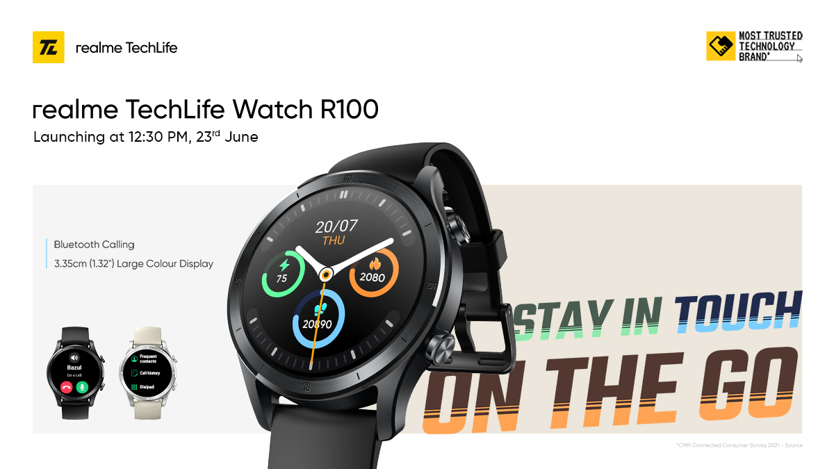 Realme TechLife Watch R100 India Launch Teaser