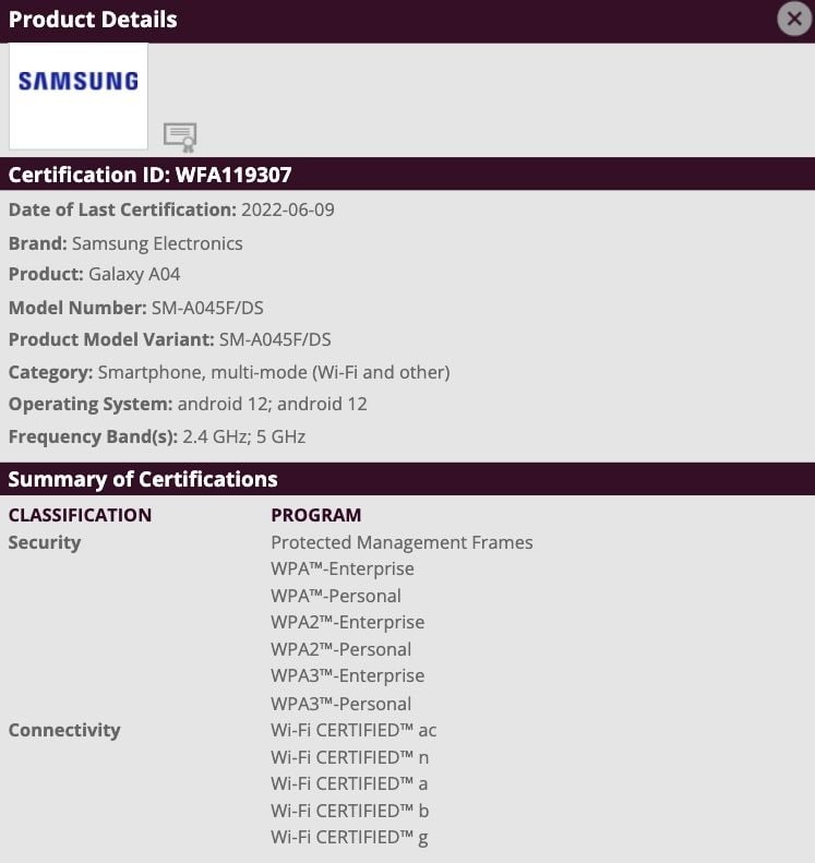 Samsung-Galaxy-A04-SM-A045F-Wi-Fi-Alliance