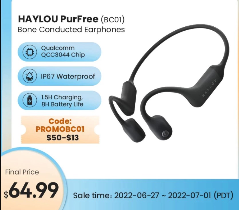 haylou bone conduction headphones