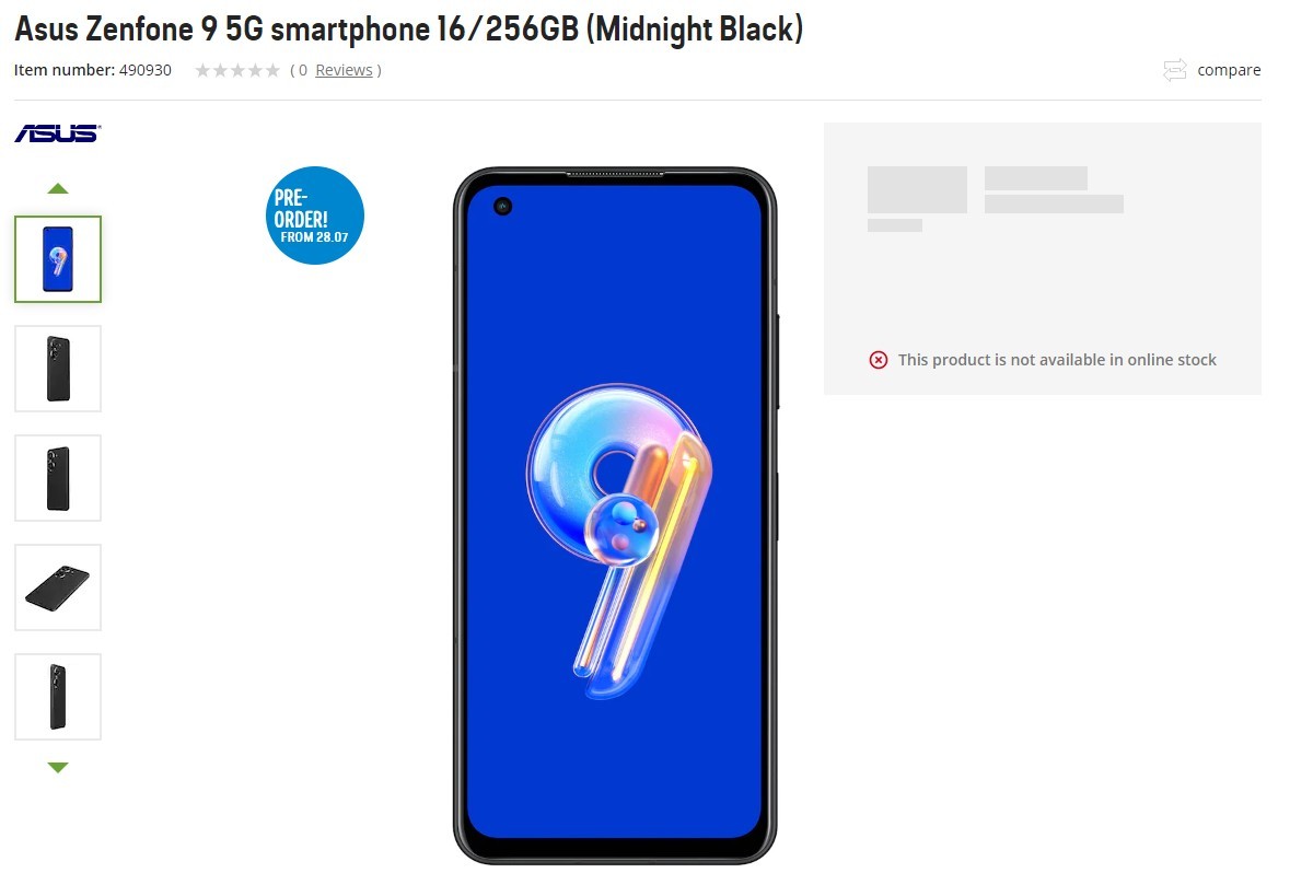 Asus Zenfone 9 leak