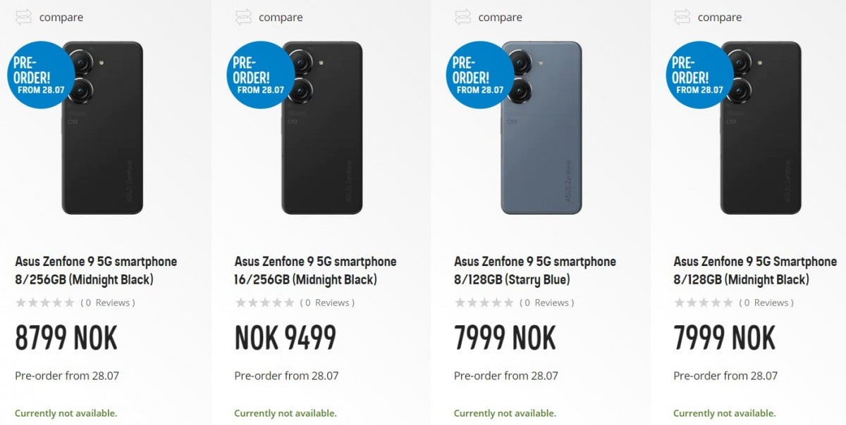 Asus Zenfone 9 price