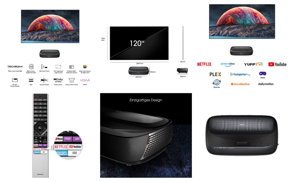 Hisense Trichrom ALR Screen Series 4K Laser TV 