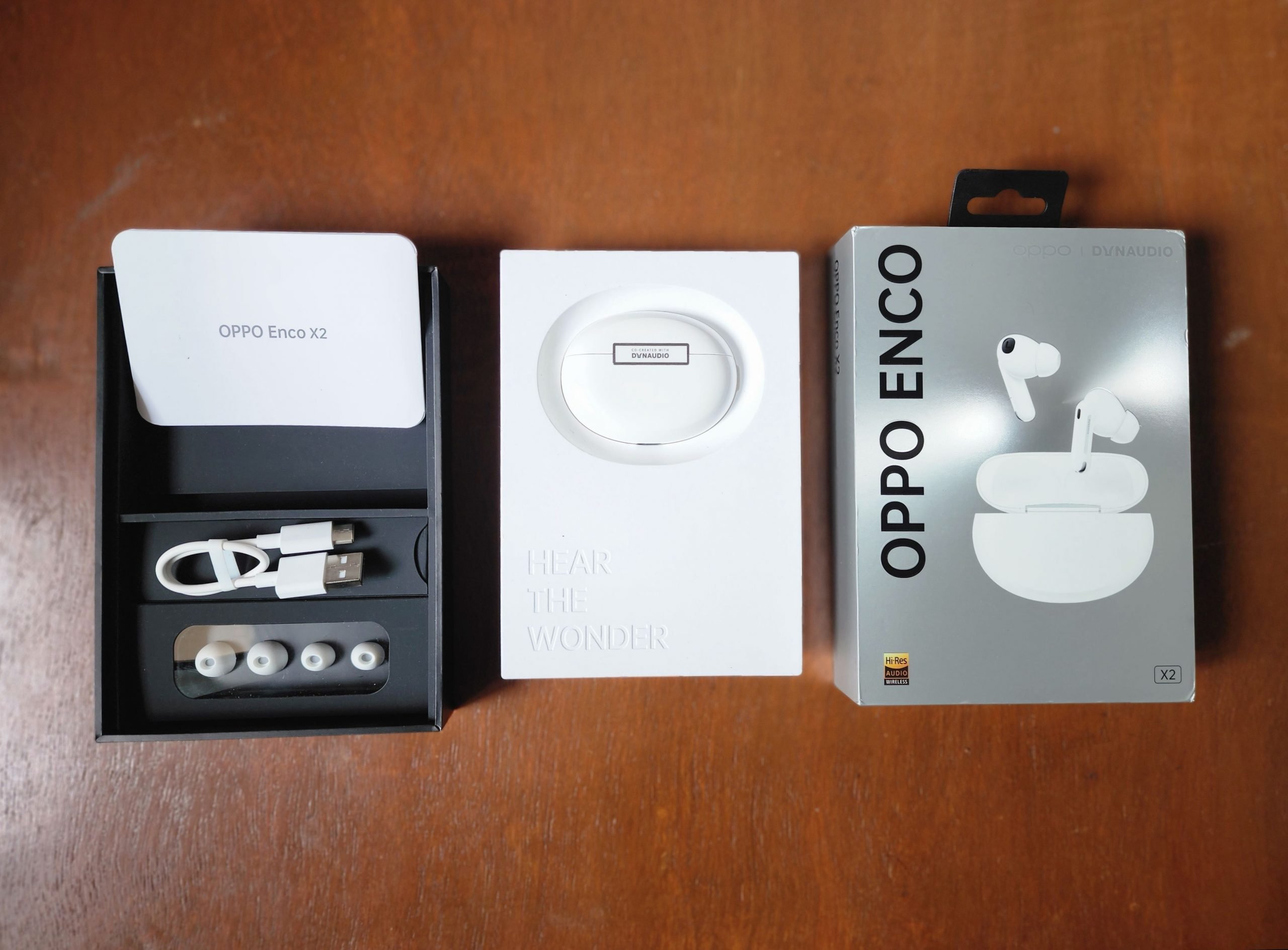 Contenido del paquete de los auriculares OPPO Enco X2