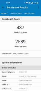 Oneplus Nord 2T Geekbench