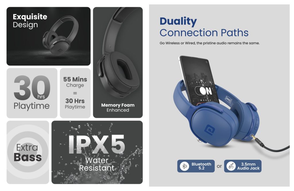 Portronics Muffs A Wireless Headphones