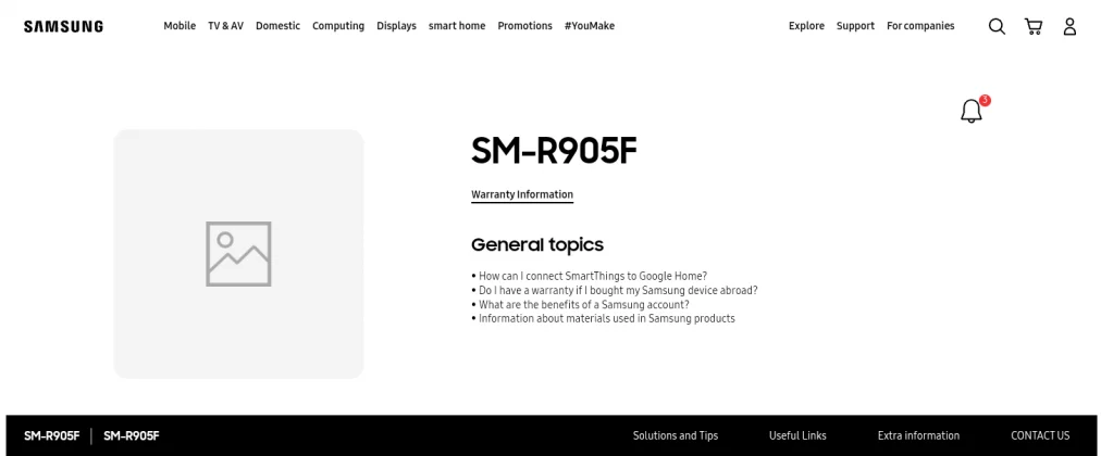 Samsung Galaxy Watch 5 support page1