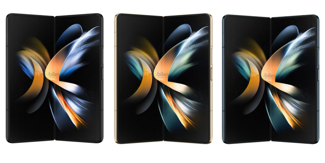Samsung Galaxy Z Fold 4 renders by 91mobiles