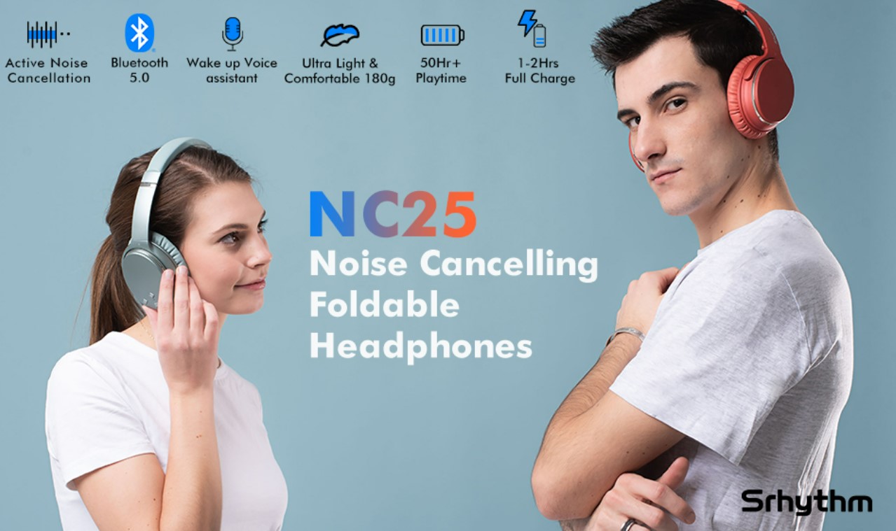 Srhythm NC25 Active Noise Cancelling Headphones