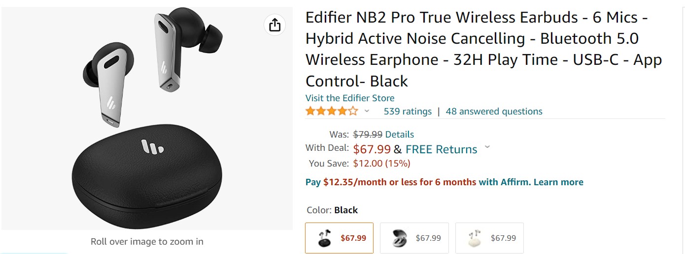 Edifier NB2 Pro TWS earbud