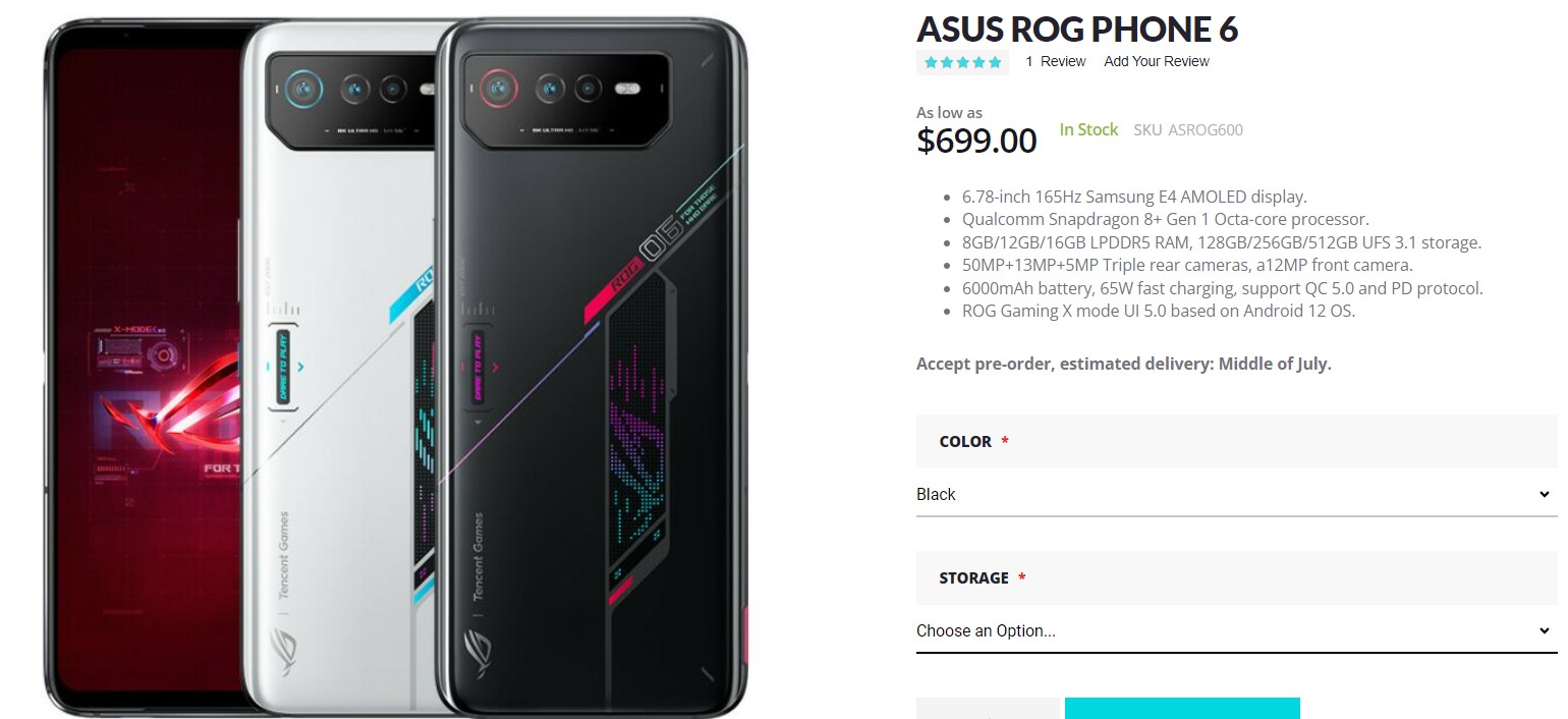 ASUS ROG Phone 6 