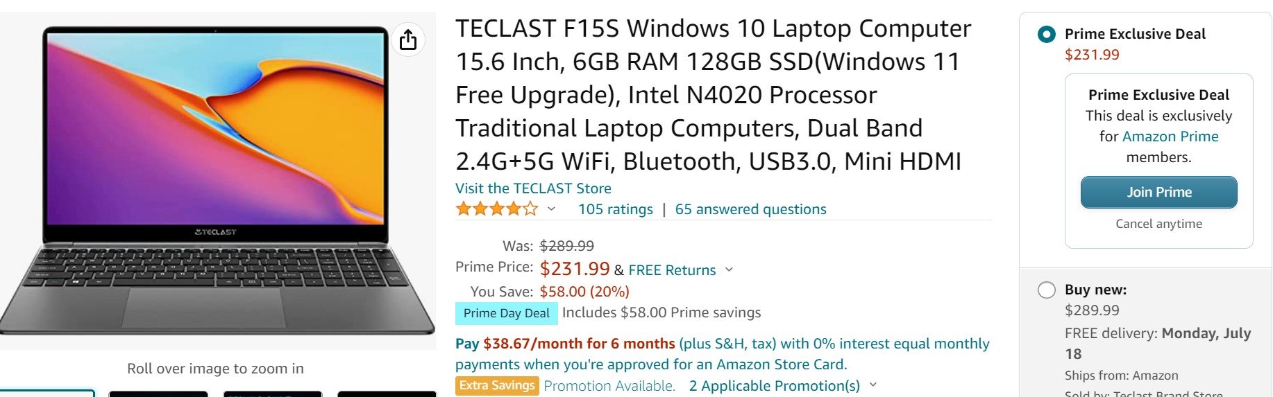 TECLAST Prime Day Deal is now live on  US (up to 20% OFF