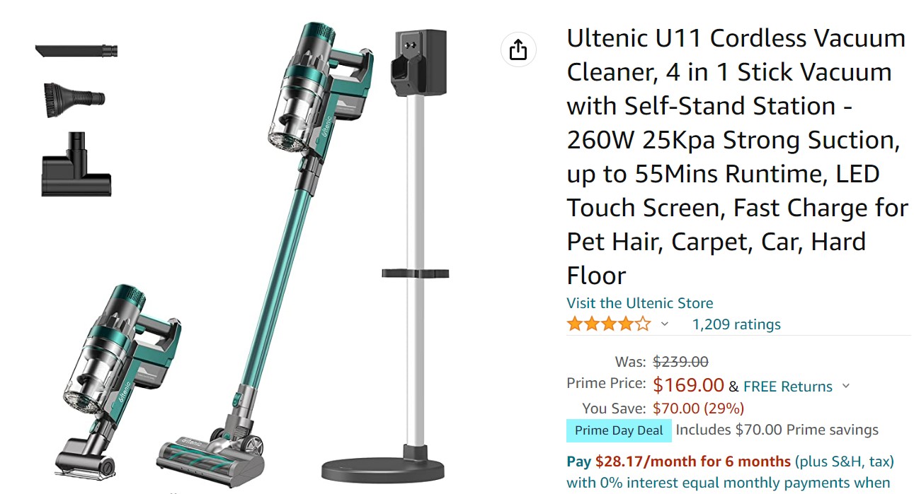 Ultenic U11 Cordless Vacuum Cleaner