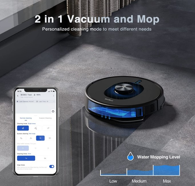 Shellbot SL60 LiDar Robot Vacuum and Mop