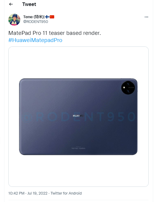 Huawei MatePad 11 Render