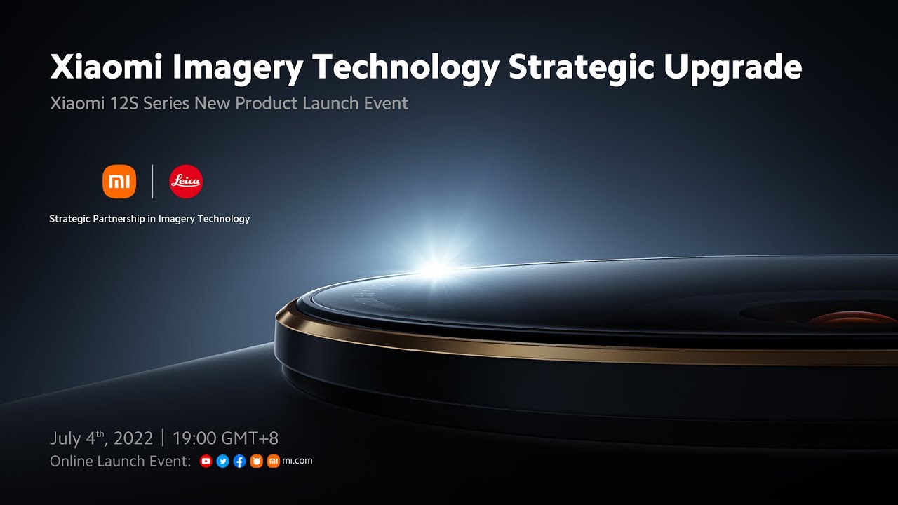 Invitación al evento de lanzamiento de Xiaomi 12S