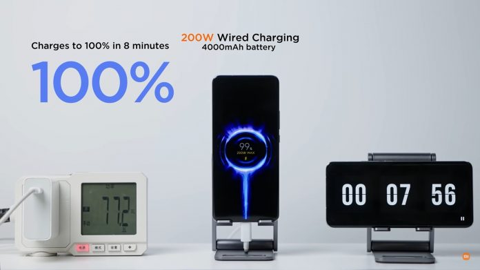 Xiaomi 200W charging tech